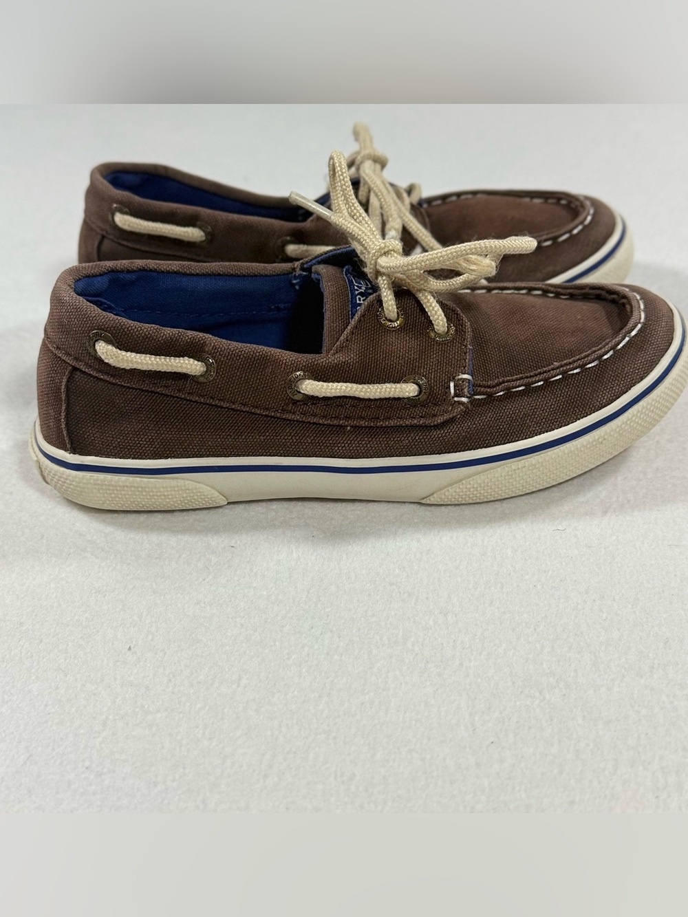 Sperry Top-Sider Halyard Boys' Boat Deck Shoe Brown Size 13.5 Youth - Picture 1 of 7